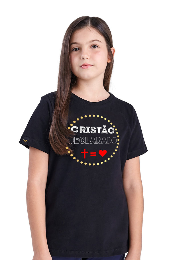 Camiseta Infantil Cristão Declarado Unissex
