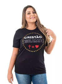 Camiseta Baby Look Cristão Declarado Feminina