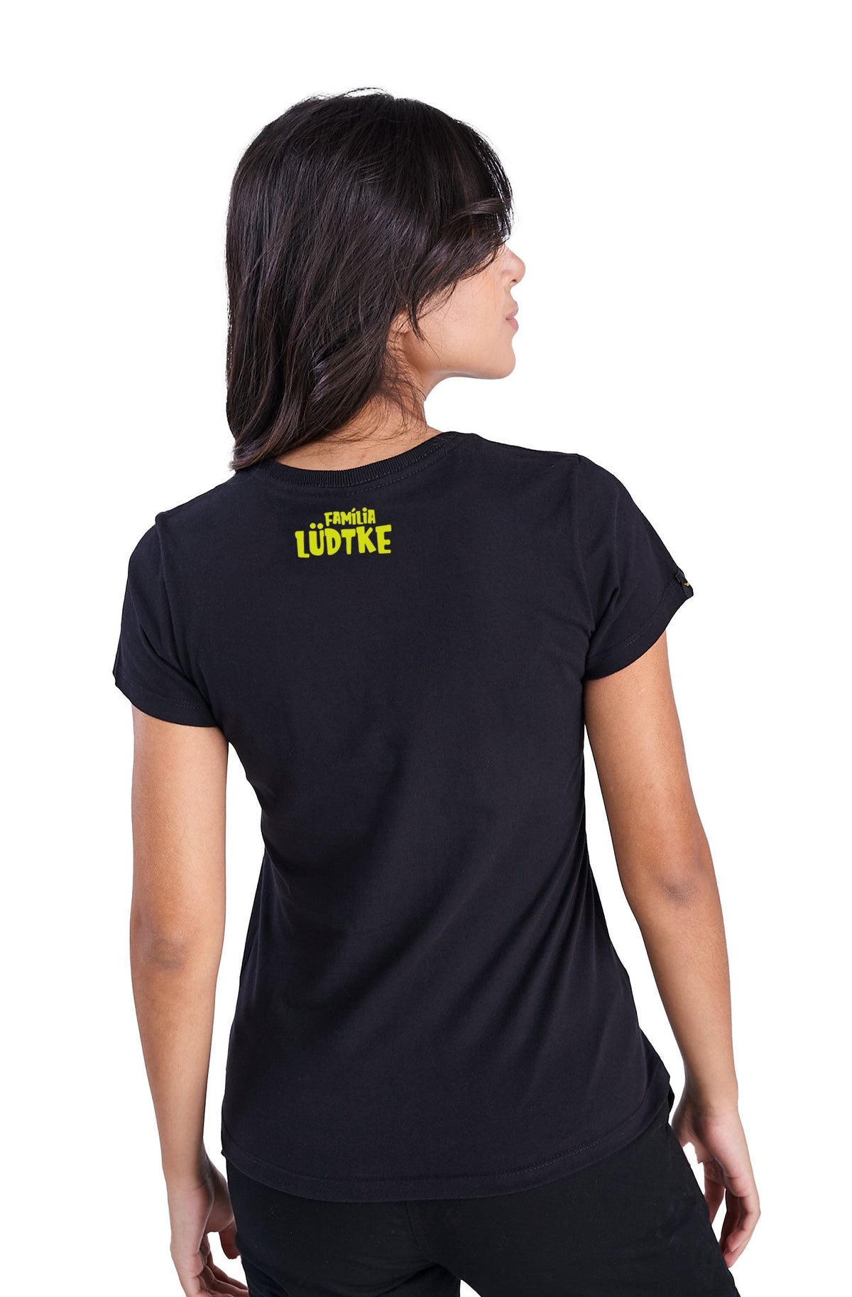 Camiseta Baby Look Família Lüdtke Nossa Família É Muito Top Feminina