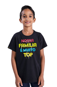 Camiseta Infantil Família Lüdtke Nossa Família É Muito Top Unissex