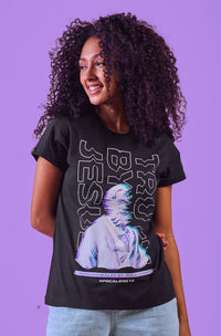 Camiseta Meu Metaverso Baby Look Apocalipse 1:2 Feminina