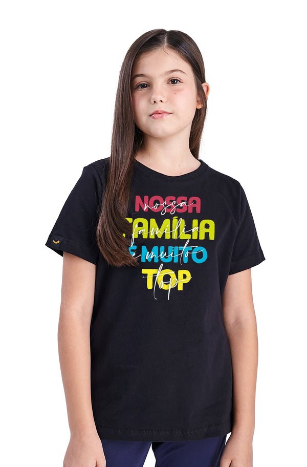 Camiseta Infantil Família Lüdtke Nossa Família É Muito Top Unissex