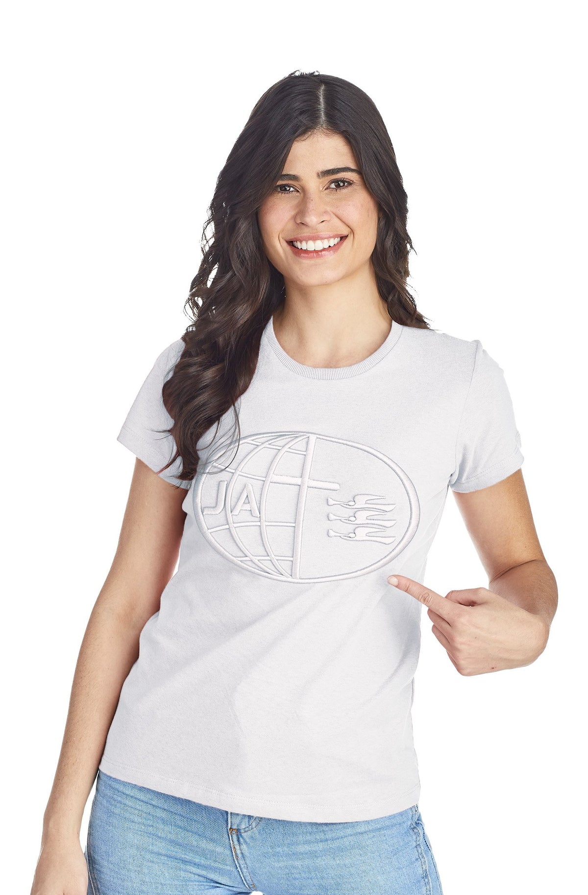 Camiseta Baby Look Bordada Jovem Adventista Feminina